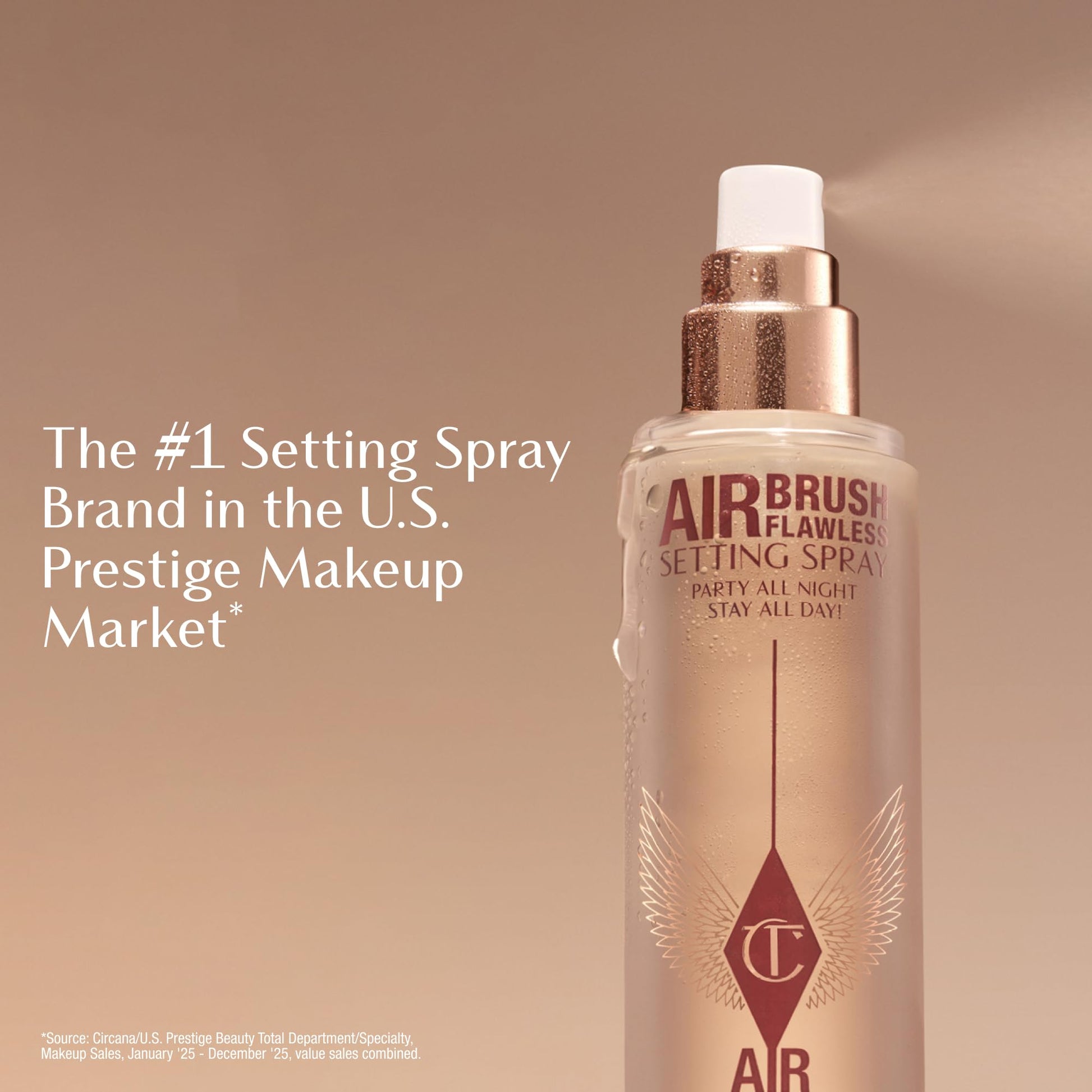Charlotte Tilbury Airbrush Flawless Setting Spray - Ultra-Fine Hydrating Mist to Prime & Set Face Makeup For Up to 16Hr - Soothes, Blurs Pores & Calms Skin (100ml) Charlotte Tilbury Au supplements