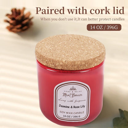 HOME & RELAX 14oz Scented Soy Wax Candle,Big Candle, More Than 80 Hours Long Lasting Burning time HOME & RELAXUS supplements