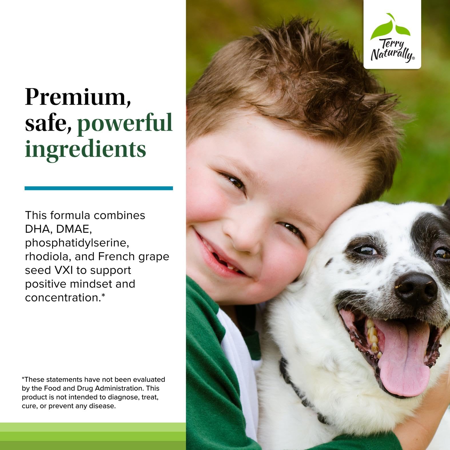 Terry Naturally Calm Kids - Calm Child Supplement - Brain Health for Focus, Memory & Concentration - Attention Supplement for Kids - Support Learning & Concentration - 60 Capsules Terry Naturally Au supplements