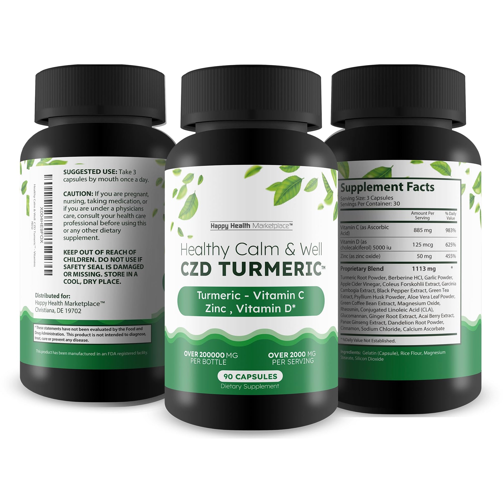 Healthy Calm & Well CDZ Gummies Capsules - Our Best CDZ Supplement Vitamin C D and Zinc - Turmeric Vitamin C D Zinc Magnesium - Our Best Calmwell Cdc Gummies Capsules Zinc Vitamin C Vitamin D Turmeric Happy Health Marketplace Au supplements
