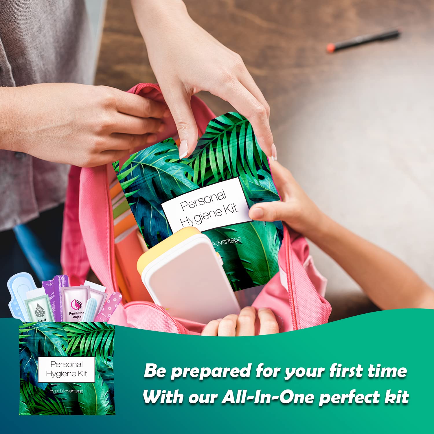 Menstrual Kit All-in-One | Convenience on The Go | Single Period Kit Pack for Travelling, Tweens pH Advantage Au supplements