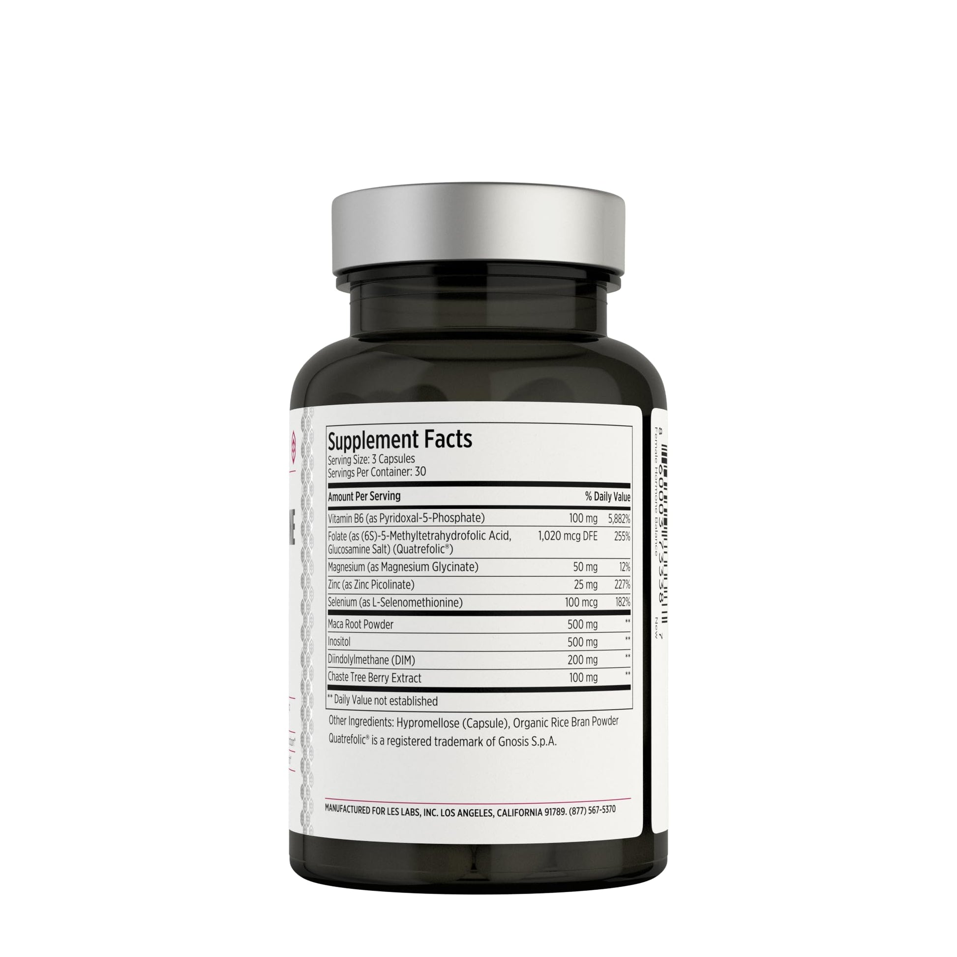 LES Labs Female Hormone Balance Supplement – Hormone Support for Women with Inositol, DIM, Vitex, Chaste Tree, Vitamin B6 & Folate – Menstrual Cycle & Fertility Support – 90 Capsules – Non-GMO LES Labs Au supplements