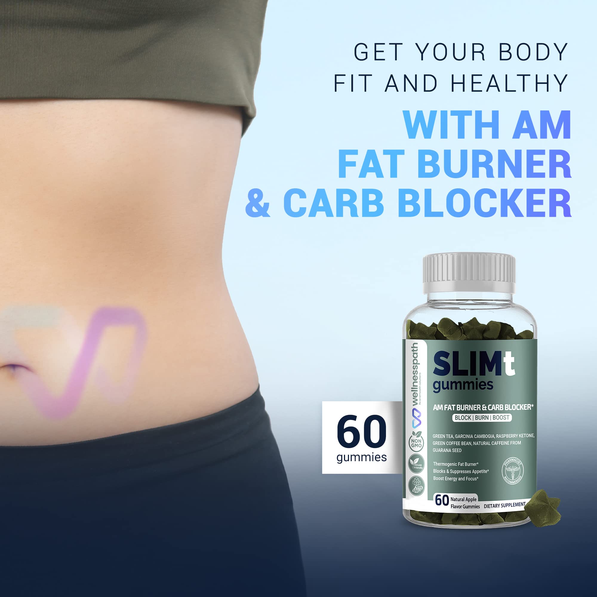 SLIMt Weight Loss & Appetite Control Gummies, Thermogenic Metabolism Booster WELLNESSPATH RX & HEALTH SOLUTIONS Au supplements