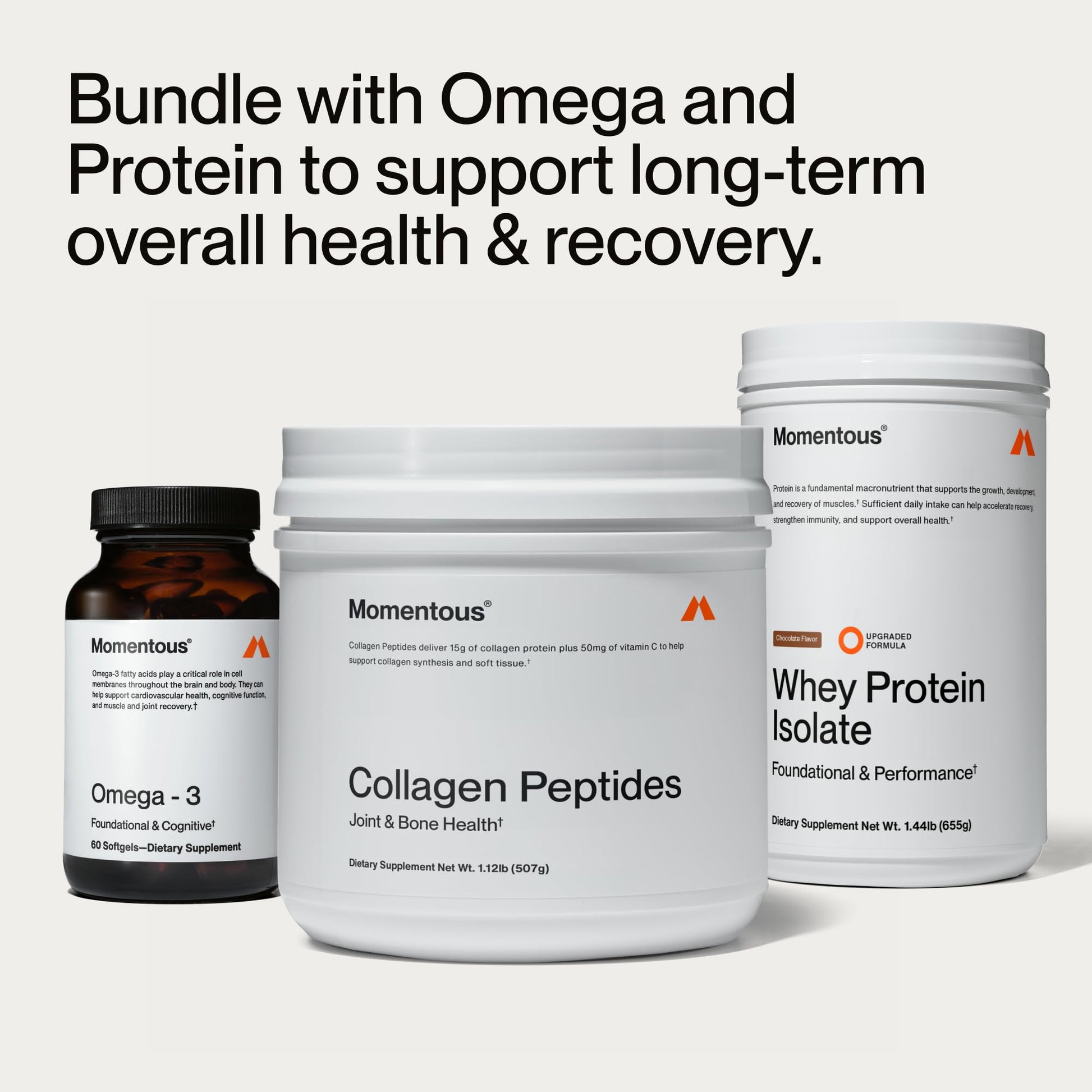 Momentous Grass-Fed Collagen Peptides Powder - Collagen Protein Powder with Fortigel & Vitamin C for Hair, Skin, Nails, & Joint Health Support - NSF Certified for Sport - Packaging May Vary Momentous Au supplements