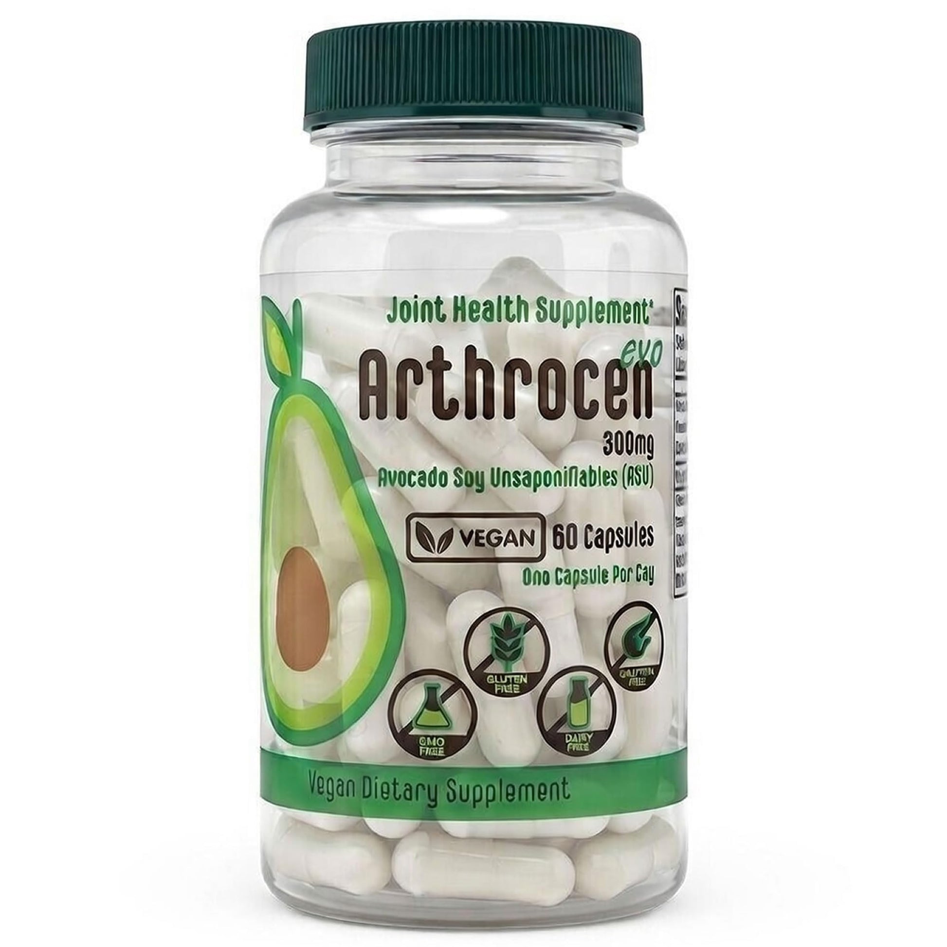 Arthrocen EVO ASU 300 mg Vegan Joint Comfort & Mobility Support Supplement – Clinically Evaluated, Made in USA Plant-Based Formula, Glucosamine Alternative, 60 Capsules (2 Months) Arthrocen Au supplements