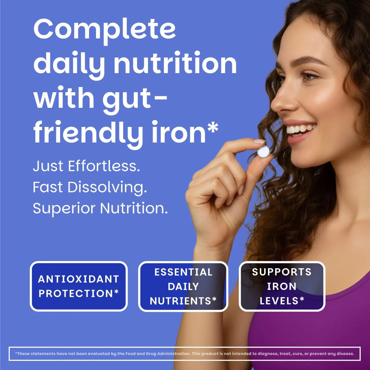 EZ Melts Multivitamin + Iron - Daily Multivitamin for Women & Men - Supports Healthy Energy Levels & Antioxidant Protection EZ Melts Au supplements