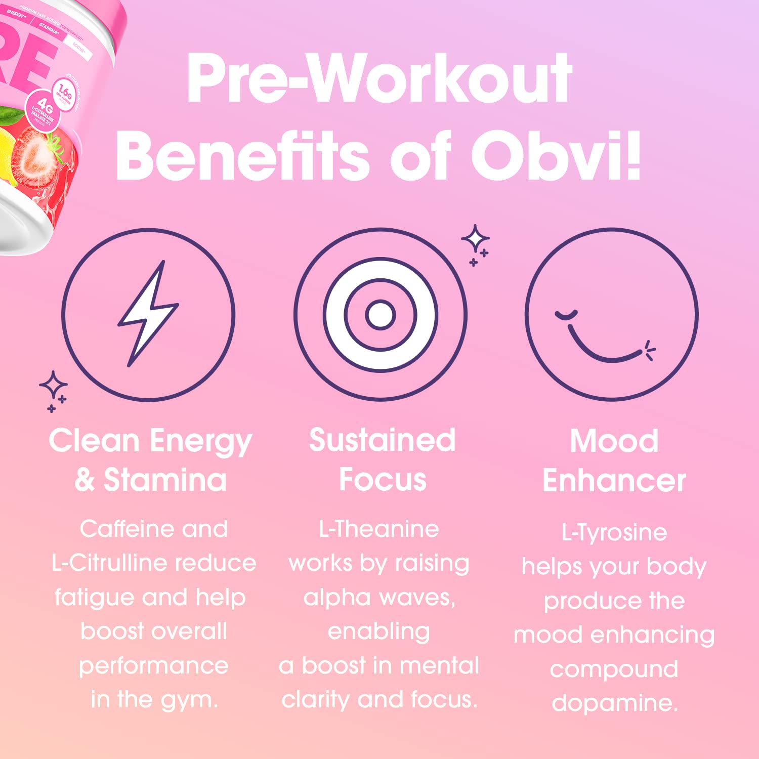 Obvi Pre Workout for Women, Preworkout, Designed for Energy, Stamina and Focus Obvi Au supplements