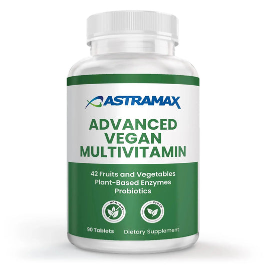 Astramax Advanced Vegan Multivitamin | Whole Food-Based Vitamin & Mineral Complex with 26 Nutrients, B12, D3, Probiotics & 42 Superfoods | AstramaxAU supplements