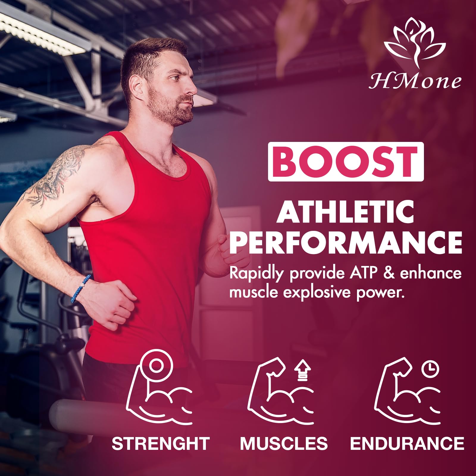 HMone Creatine Monohydrate Gummies - 5g for Men & Women, 160 Count and Creatine Chewable Supplements for Muscle Gain, Muscle Strength, Energy Boost, and Muscle Builder, Sugar Free, Vegan HMone Au supplements