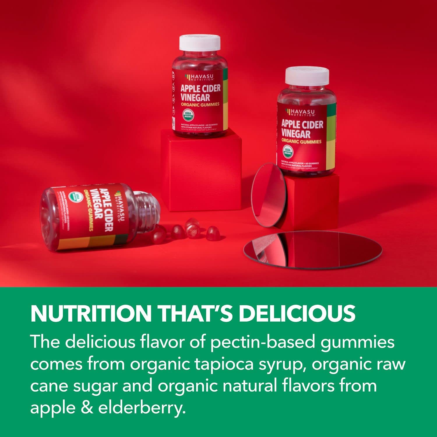 Organic Apple Cider Vinegar Gummies Detox | The Mother Enzyme | ACV Gummy HAVASU NUTRITION Au supplements