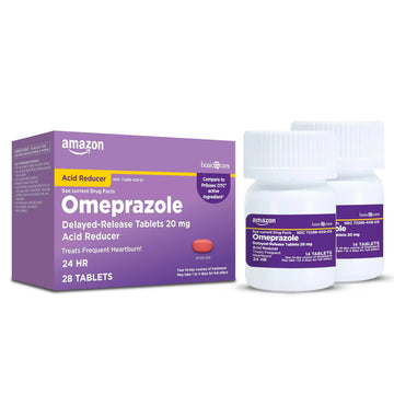 Amazon Basic Care Omeprazole Delayed Release Tablets 20 mg, Acid Reducer, Heartburn Medicine, 14-Day Course of Treatment, 28 Count Amazon Basic Care Au supplements
