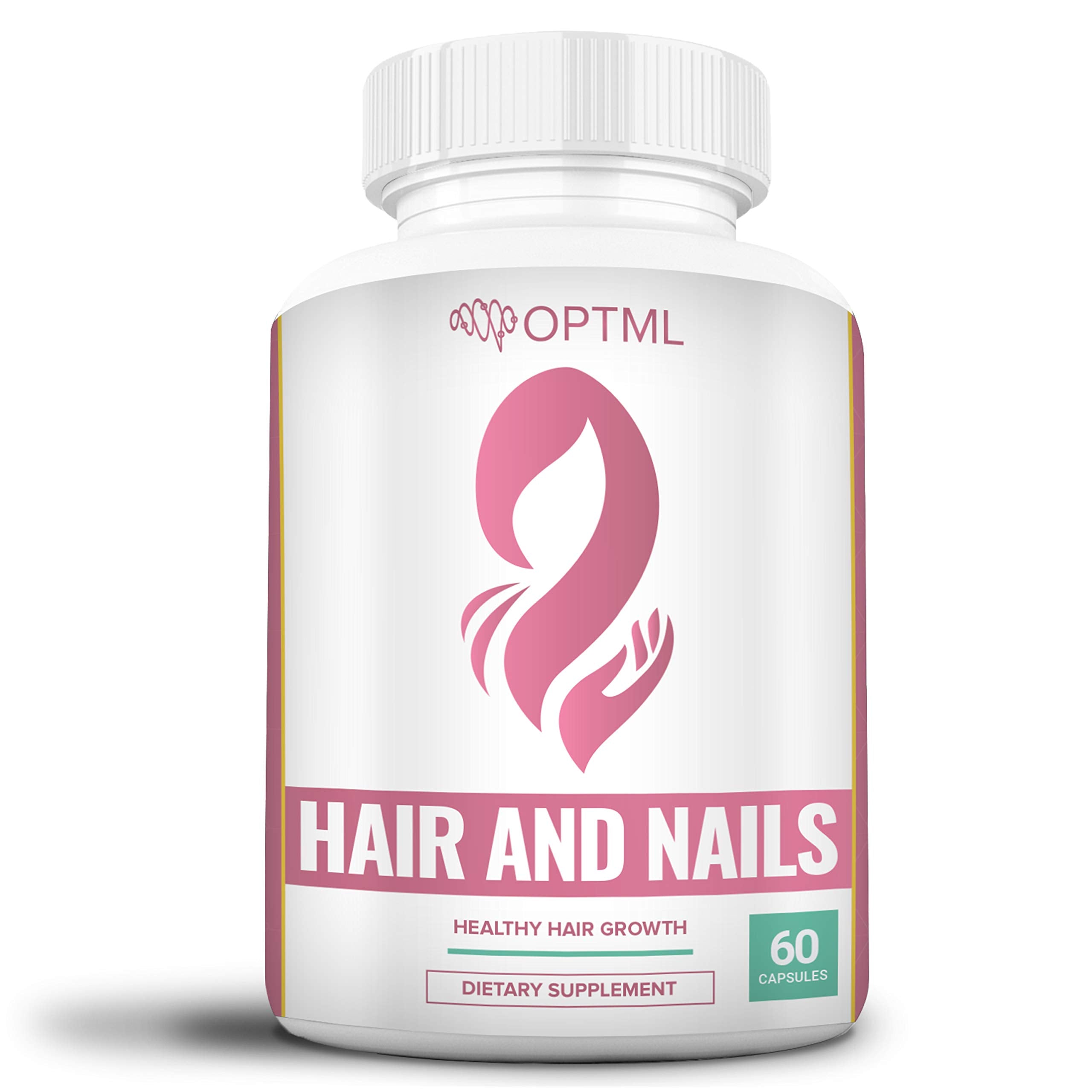 OPTML Hair and Nail Vitamins for Hair Growth and Thickness, Biotin-Infused Hair Pills, Hair Vitamins for Faster Hair Growth and Healthy Nails, for Women and Men, 60 Capsules OPTML Au supplements