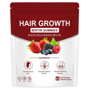 YYLLYY Hair Growth Vitamins Gummies | with Biotin, Vitamin C & E, Botanical Extracts | Supports Healthy Hair Growth & Strength, Skin & Nail Care YYLLYY Au supplements