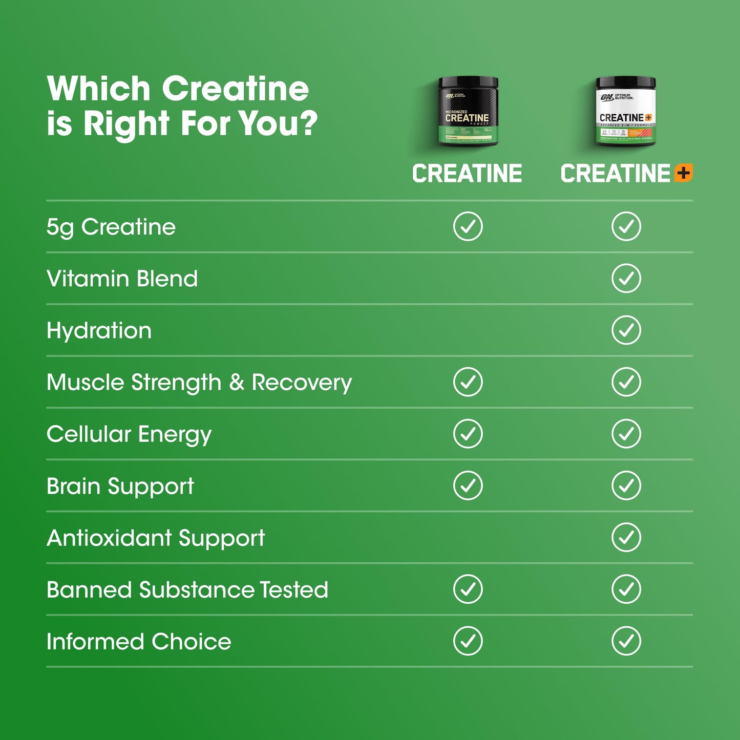 Optimum Nutrition Micronized Creatine Monohydrate Capsules, Keto Friendly, 2500mg, 100 Capsules Optimum NutritionUS supplements