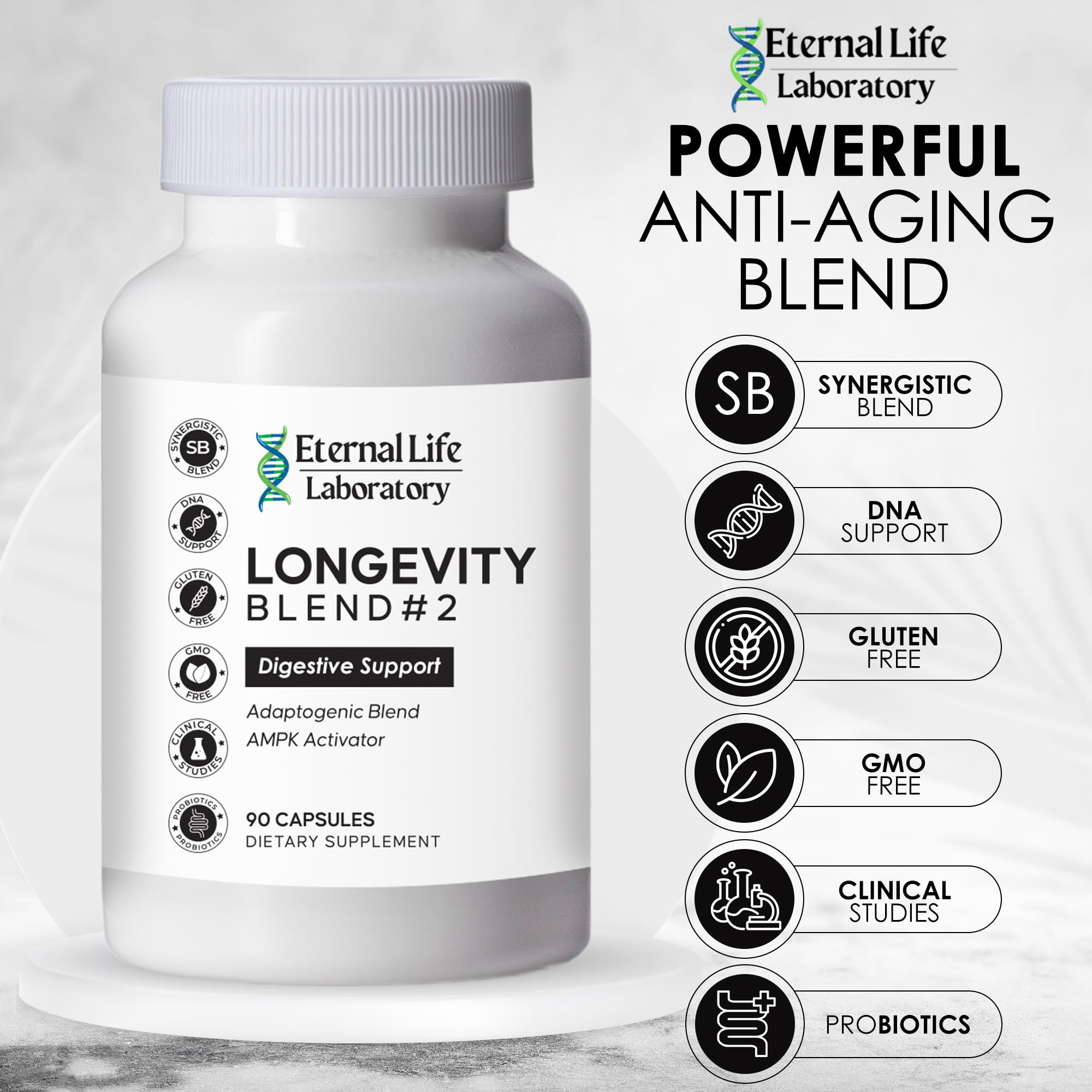 Probiotics for Women and Men, Daily Probiotic Supplement Probiotics and Triphala, Green Tea Extract - Anti-Aging Gut Health Optimizer - Intestinal, Colon & Digestive Health - 90 Capsules Eternal Life Laboratory Au supplements
