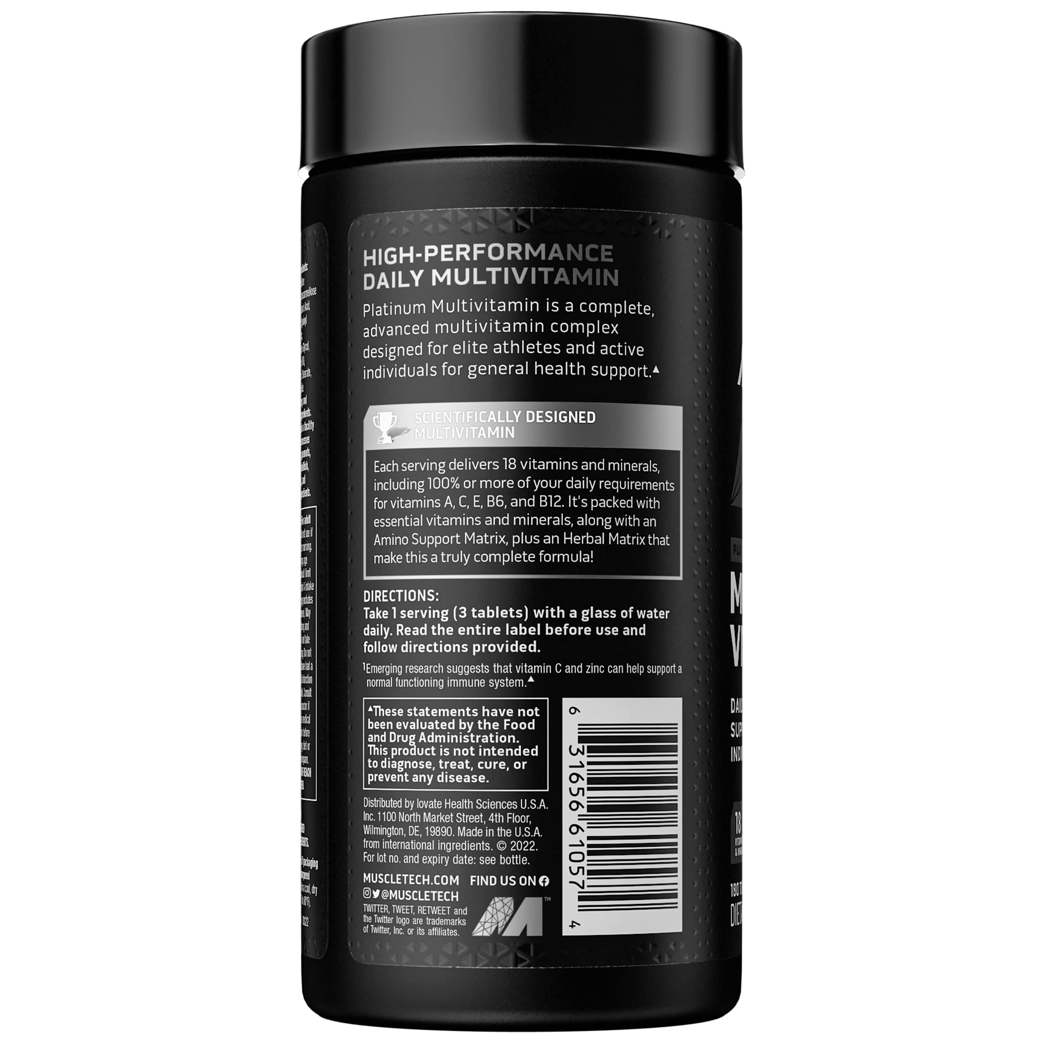 Muscletech Multivitamin for Men & Women Platinum Multivitamin | Vitamin C for Immune MuscleTech Au supplements