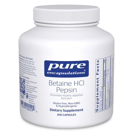 Pure Encapsulations Betaine HCl Pepsin - Digestive Enzymes Supplement for Digestion Aid & Support, Stomach Acid & Nutrient Absorption* Pure EncapsulationsUS supplements
