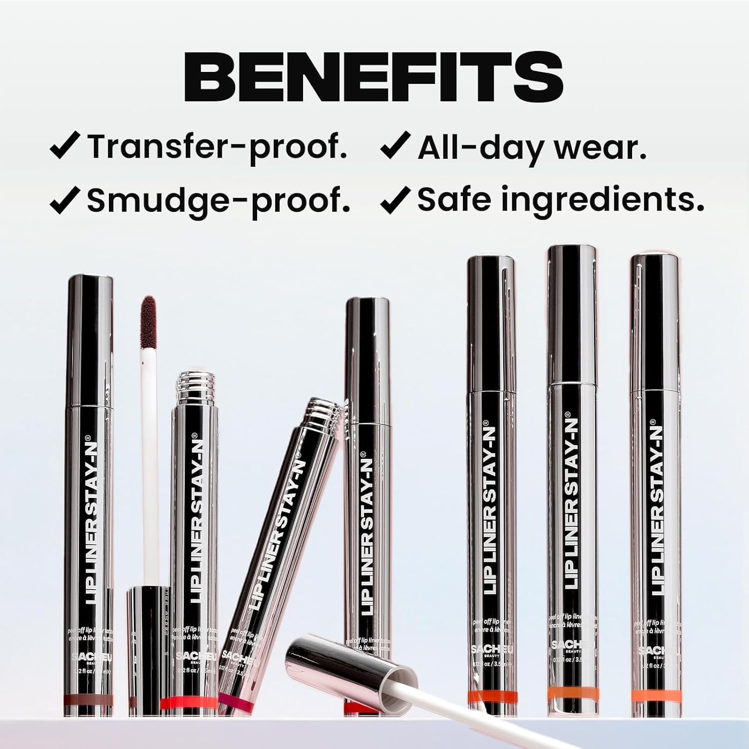 Sacheu Lip Liner STAY-N Peel Off Lip Stain — Long Lasting Waterproof Lip Tint with Hyaluronic Acid & Vitamin E — Transfer Proof Matte Finish, Vegan & Cruelty-Free (p-INKED) Sacheu Au supplements