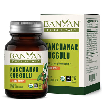 Banyan Botanicals Kanchanar Guggulu Tablets – Organic Lymph Supplement with Guggulu Resin – Promotes the Healthy Elimination of Natural Toxins* – 90 Tablets – Non-GMO Sustainably Sourced Vegan Banyan Botanicals Au supplements