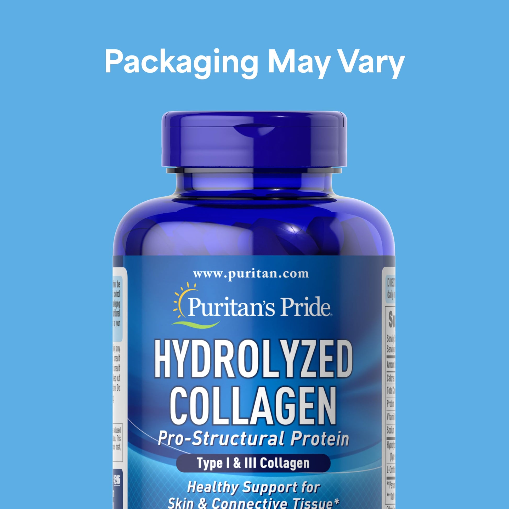 Puritan's Pride Hydrolyzed Collagen Pro-Structural Protein for Men and Women 1000mg, Dietary Supplement for Skin, Bones and Joints, 180 Caplets Puritan's Pride buy supplements Au