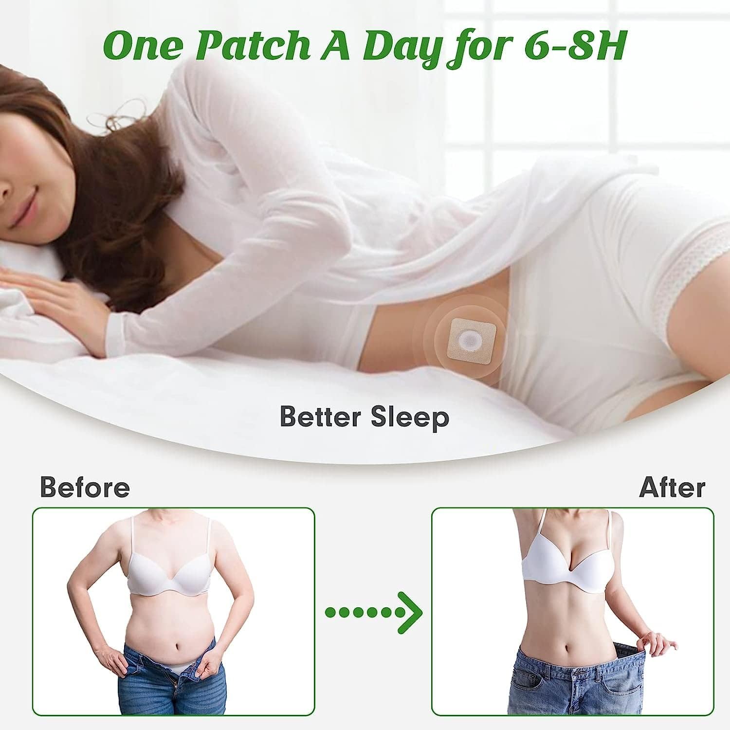 Mugwort Belly Patch,30Pcs Natural Wormwood Essence Pills and 30Pcs Belly Sticker, Moxa Hot BENJEN Au supplements