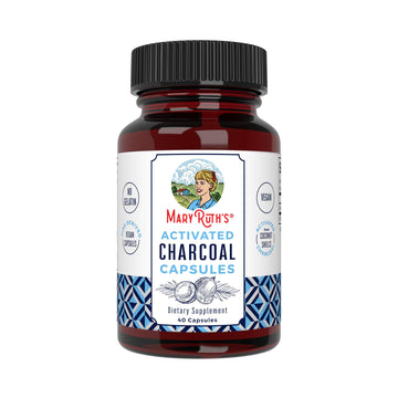 MARYRUTH'S Organics Activated Charcoal Capsules | Substance Adsorption | Derived from Coconut Shells | Vegan Capsules from Pine Trees