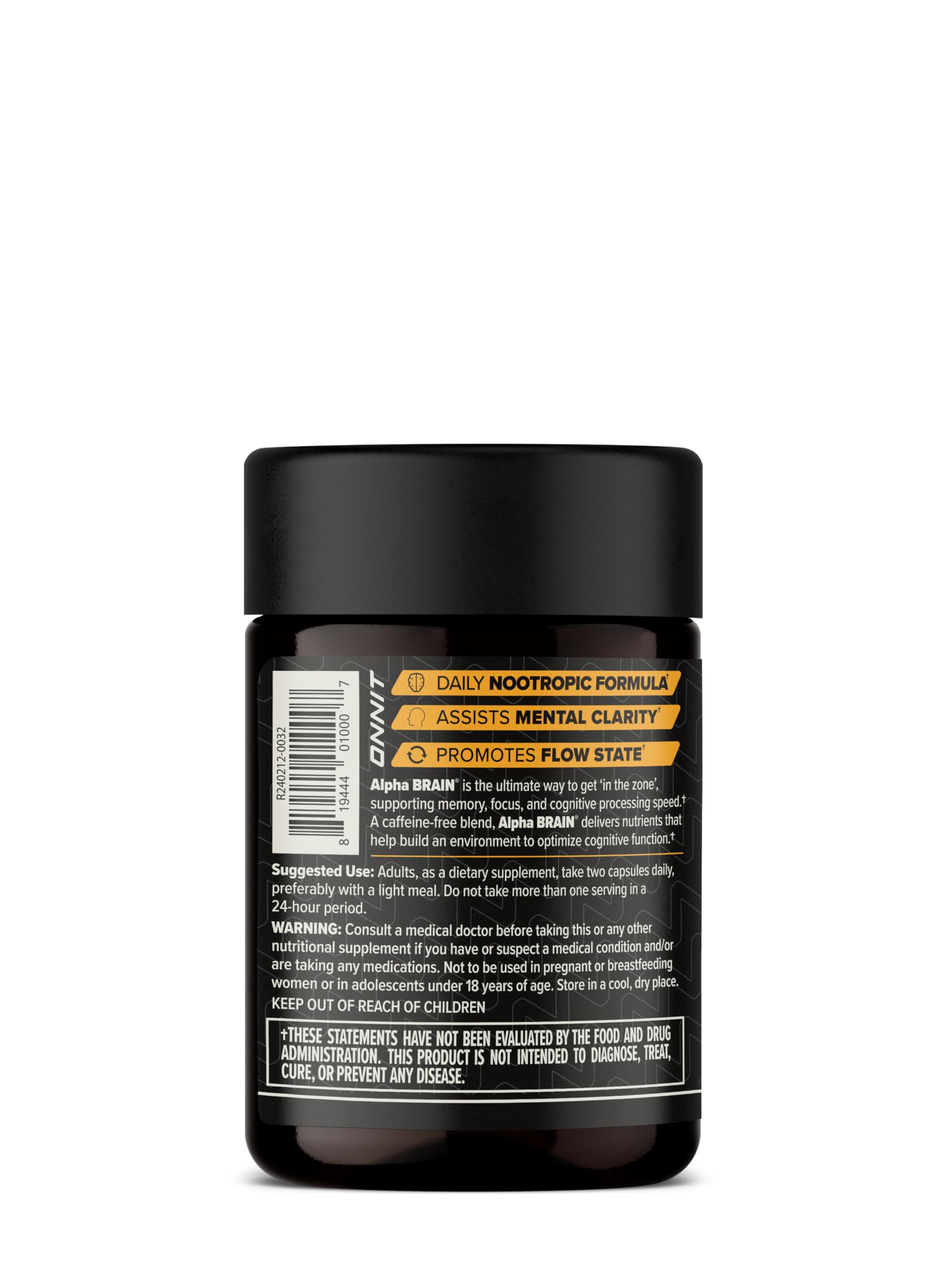 ONNIT Alpha Brain Nootropic Capsules for Men & Women, IGEN Non-GMO Tested Memory, Focus & Mental Clarity Support with L-Theanine and Vitamin B6, 30 Count Each, 2 Pack (60 Capsules) ONNIT Au supplements