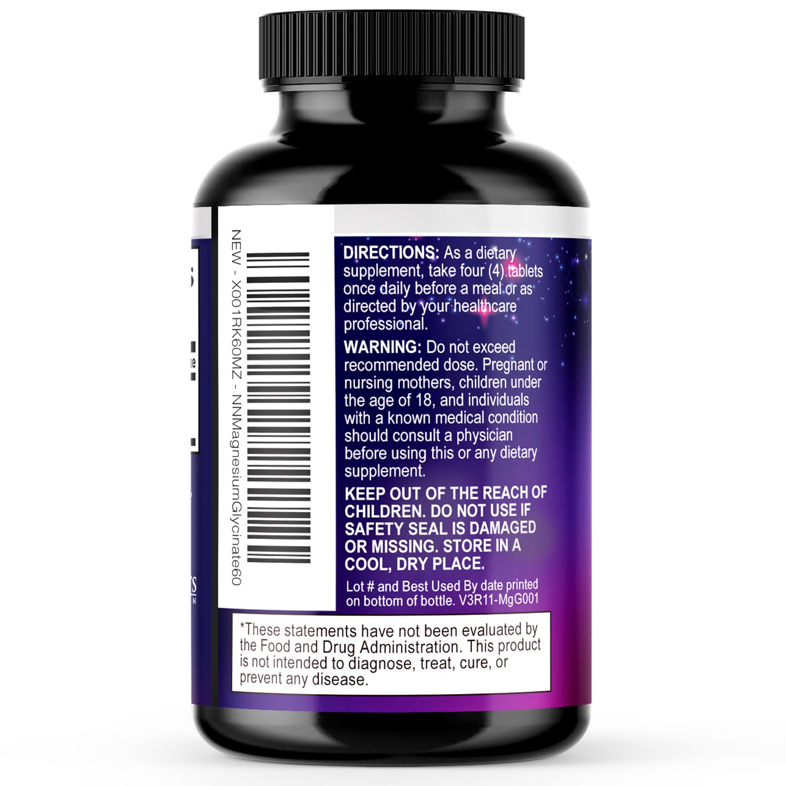 Magnesium Glycinate Supplement - 500mg Magnesium Per Serving - 100% Chelated & Purified - Supports Sleep, Heart Health, & Muscle Strength - Best Absorption Magnesium, Bottled in USA - 60 Tablets Nature's Nutrition Au supplements