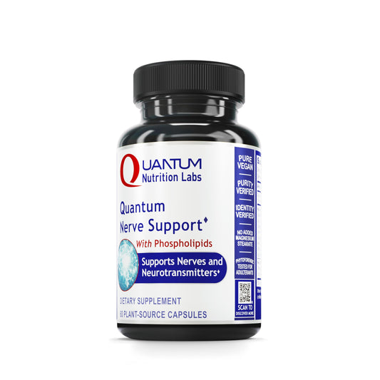 Quantum Nutrition Labs Nerve Support - Nerve Health Supplements, Brain Supplements, Nootropic with Rhodiola Rosea, Brain & Nerve Health - 60 Vegetarian Capsules Quantum NutritionAu supplements