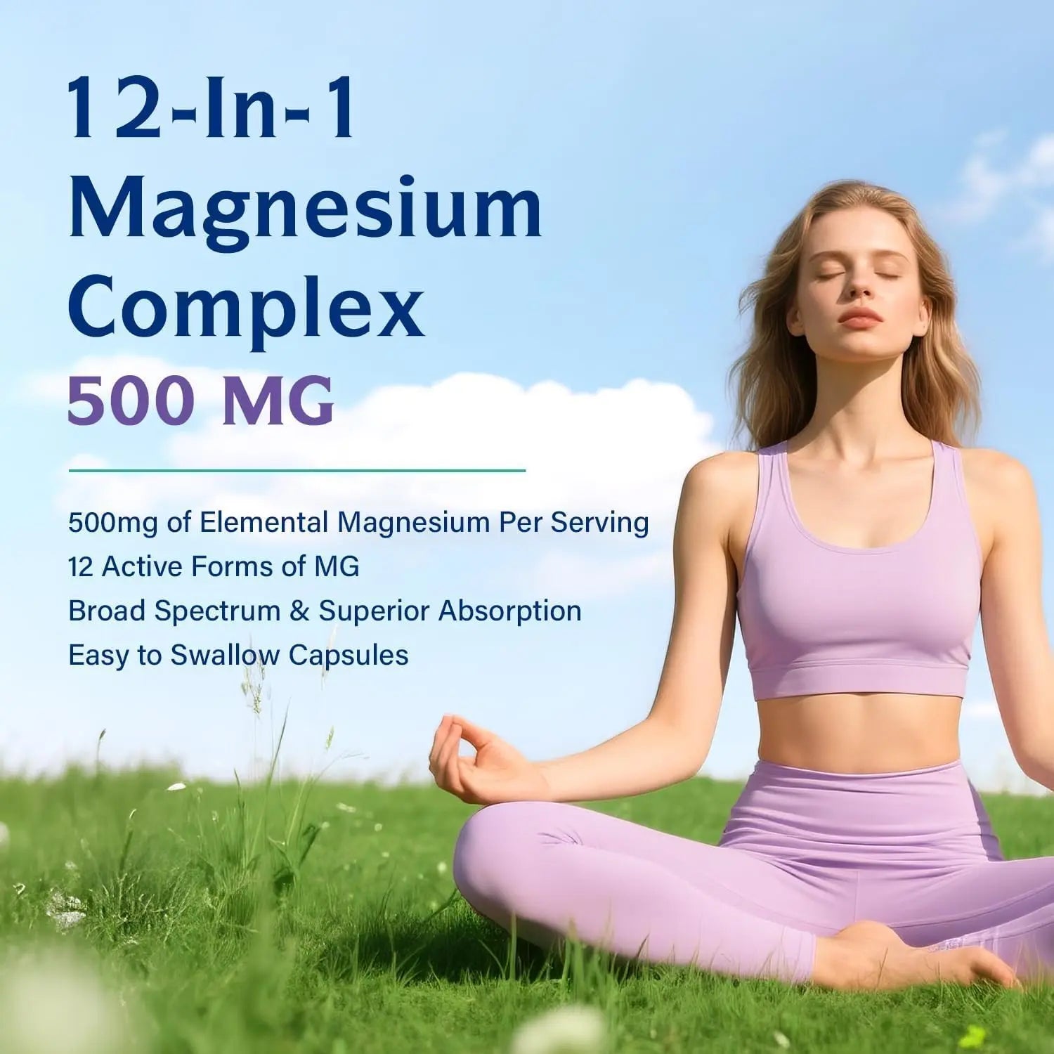 Innate Vitality 12-in-1 Magnesium Complex, 500 mg Elemental Mag, with Magnesium Glycinate Malate Taurate Aspartate & More, Non-GMO, for Nerves, Sleep, Heart, Energy, 120 Veg Caps Innate Vitality Au supplements