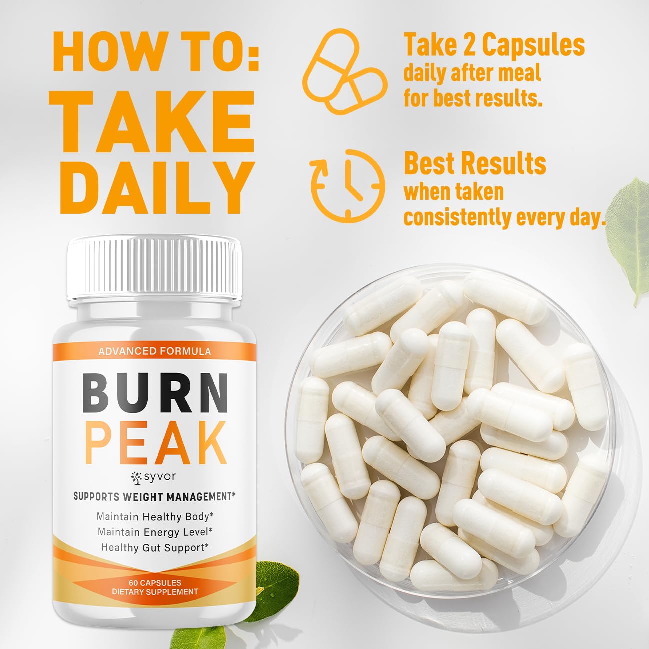 (3 Pack) Burn Peak Capsules, Official Burnpeak Pink Salt Pills with All Natural Ingredients, Advanced BurnPeak Health Supplement with Premium Vitamins for Active Lifestyle Support (180 Capsules) Syvor Au supplements