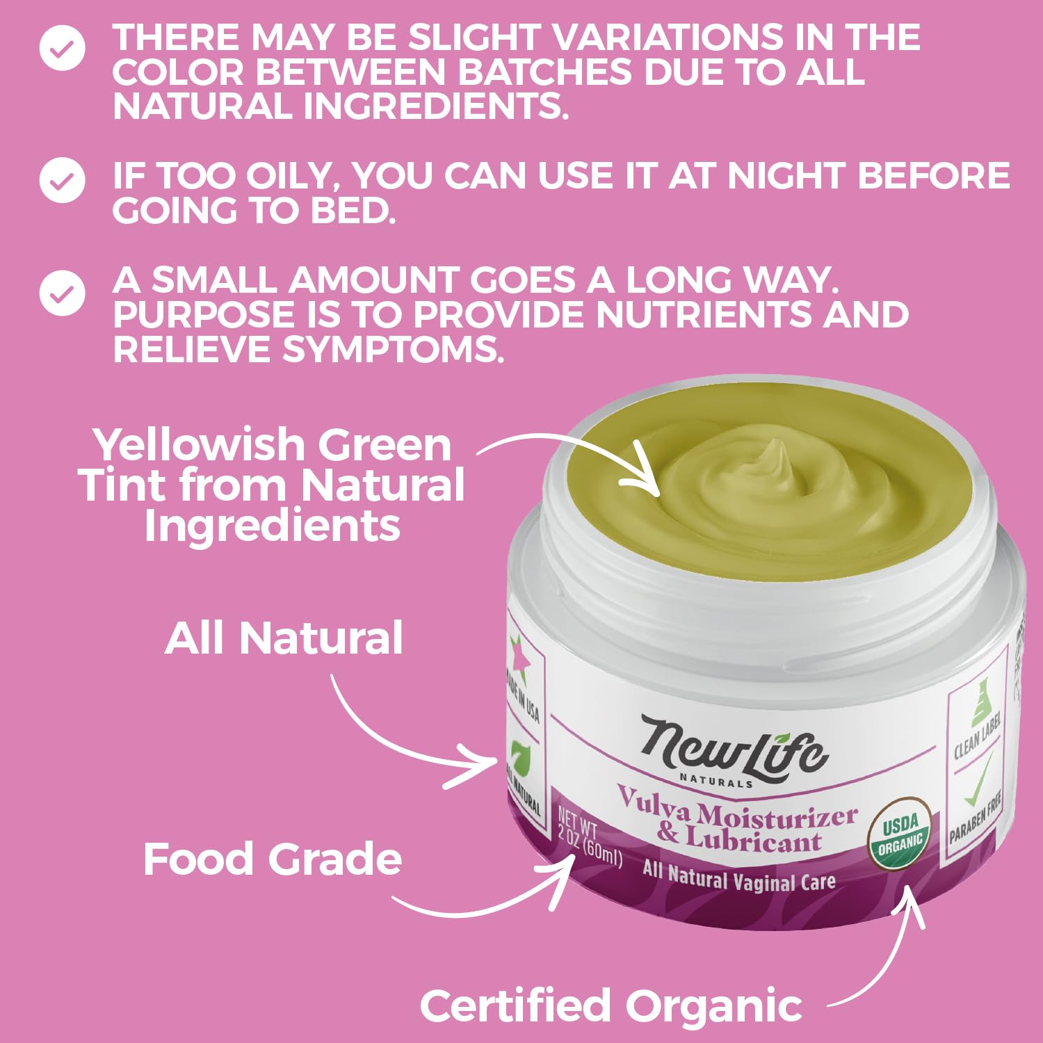 NewLife Naturals Organic Vulva Cream - Vaginal Moisturizer - Intimate Feminine Care NewLife Naturals Au supplements