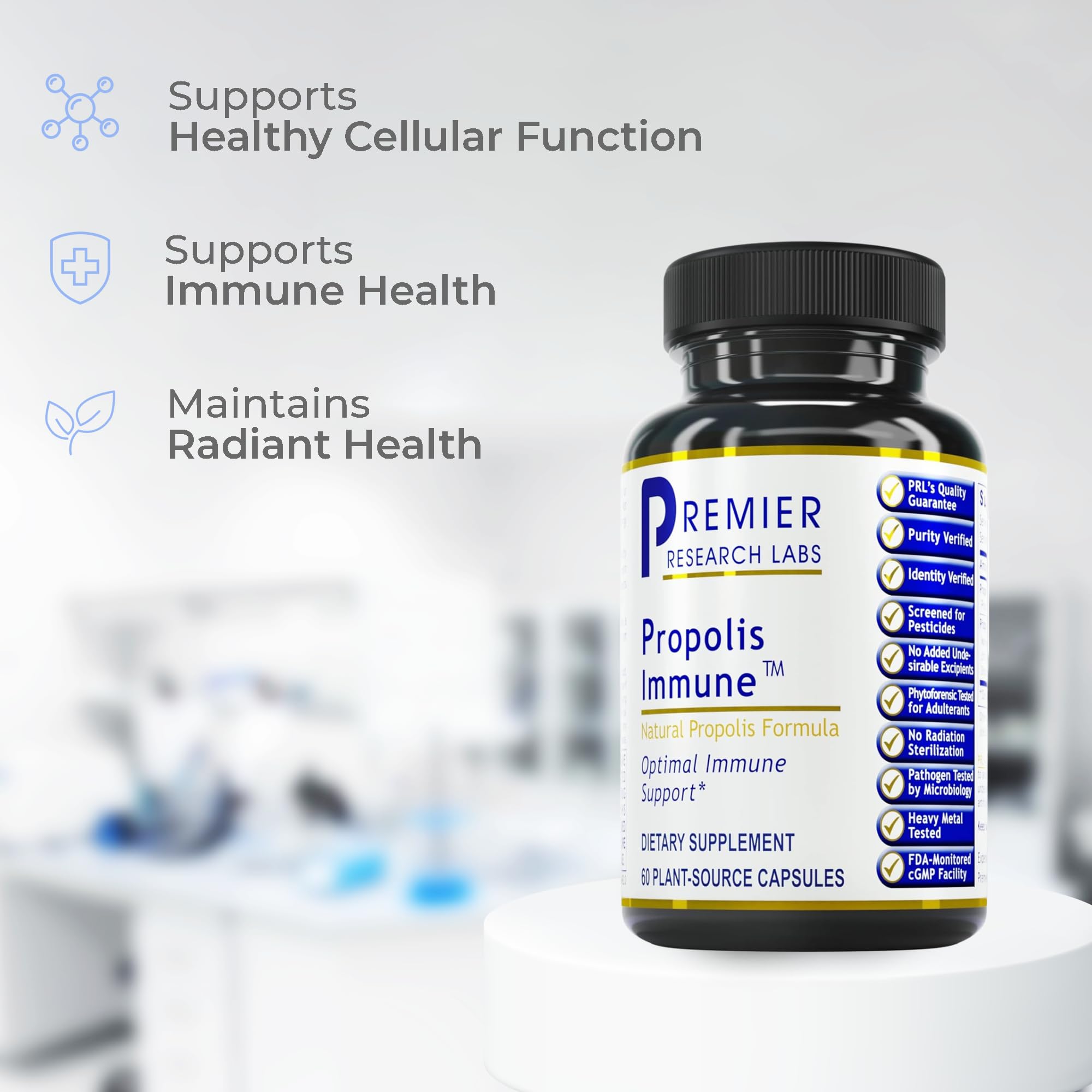 Premier Research Labs Propolis Immune - Bee Propolis Capsules, Bee Pollen Supplement, Propolis Extract Pills for Women & Men, Promotes Immune Health - 60 Vegetarian Capsules Premier Research Labs Au supplements