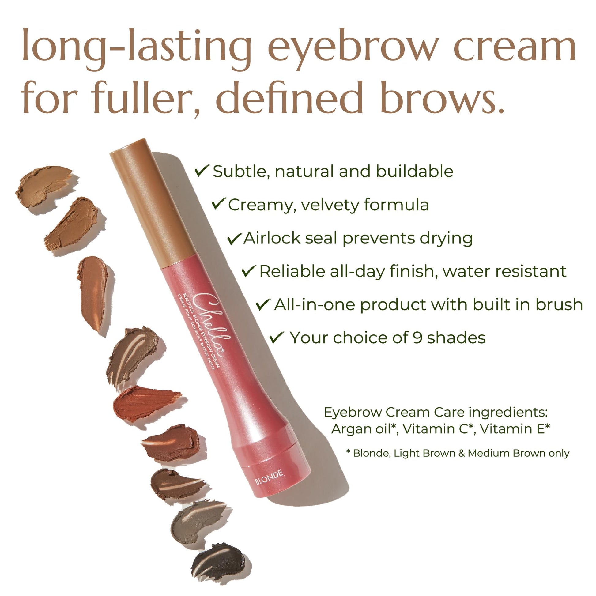 Chella Eyebrow Cream, Tantalizing Taupe - Vegan, Cruelty Free, Paraben Free, Gluten Free Eyebrow Pomade Makeup - Long Wearing, Velvet Consistency, Water Proof Chella Au supplements