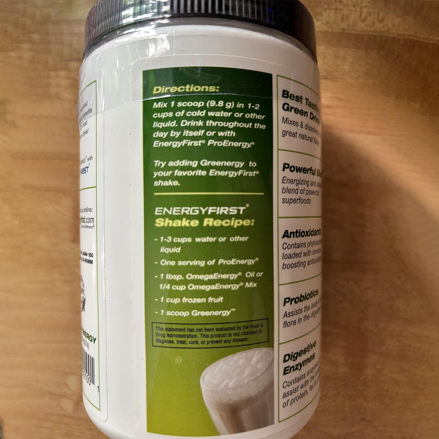 EnergyFirst Energize and Detoxify Greenergy Organic Superfood Powder - Vegan, Gluten-Free, Sugar-Free, Non-GMO - 30 Servings for Daily Energy & Immunity Boost! EnergyFirst Au supplements