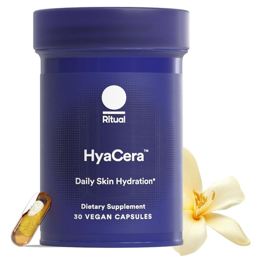 Ritual Hyaluronic Acid Skin Supplement - With Hyabest® and Ceratiq® - HyaCera Clinically Proven to Reduce Wrinkles, Fine Lines & Improve Skin Smoothness RitualUS supplements