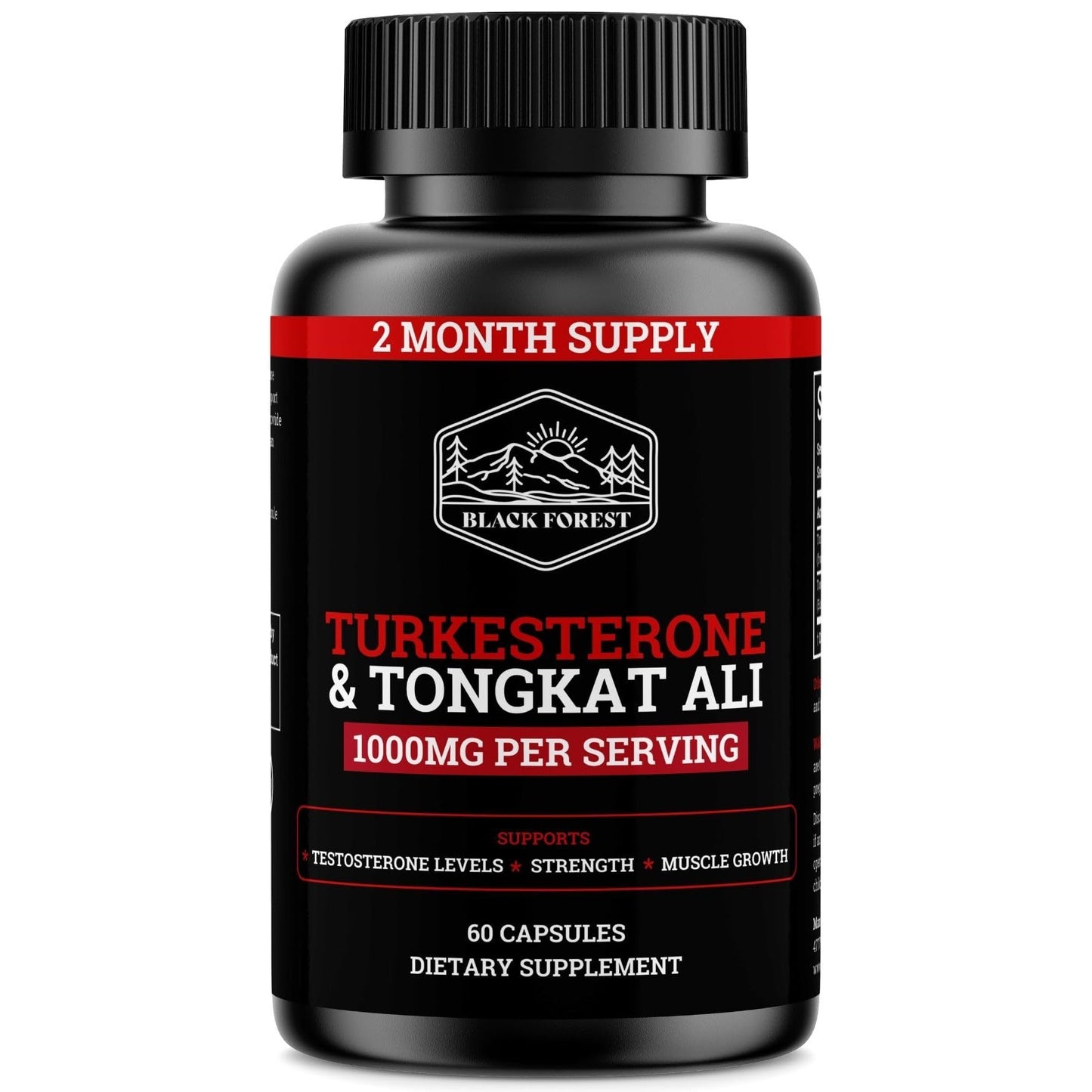 Black Forest Turkesterone Tongkat Ali Supplement 1000mg per Serving (Max Purity 95%) Turkesterone Supplement for Men (Tongkat Ali for Men Longjack 200:1) Similar to Tongkat Ali Fadogia Agrestis Black ForestAu supplements