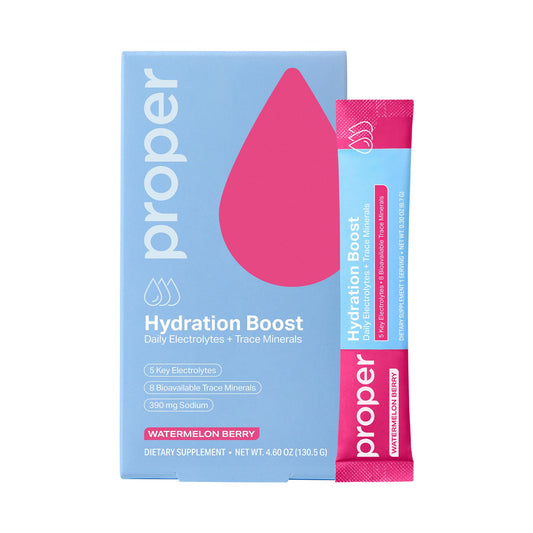Proper Hydration Sticks – Electrolyte Powder Drink Mix Packets with Trace Minerals for Rapid Hydration – Naturally Flavored – No Artificial Sweeteners ProperUS supplements