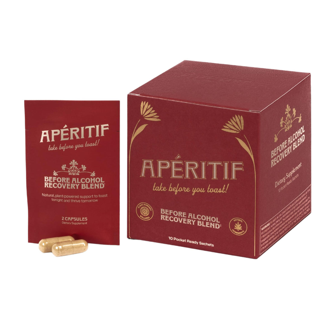 Apéritif Before Alcohol Recovery Supplement - DHM (Dihydromyricetin), Milk Thistle, Turmeric & B Vitamins - Hydration & Liver Support for Morning Clarity Apéritif Health uk supplements