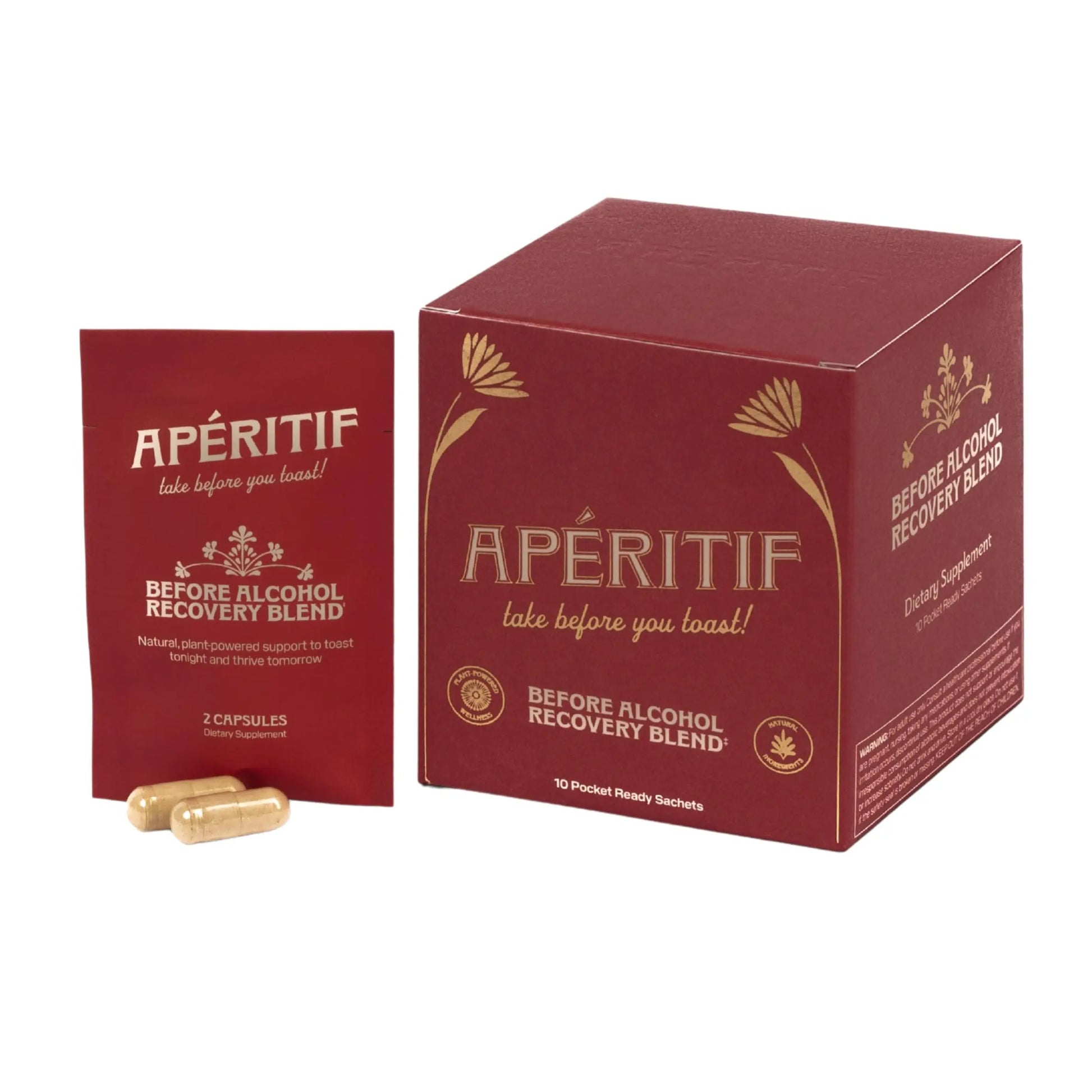 Apéritif Before Alcohol Recovery Supplement - DHM (Dihydromyricetin), Milk Thistle, Turmeric & B Vitamins - Hydration & Liver Support for Morning Clarity Apéritif Health Au supplements