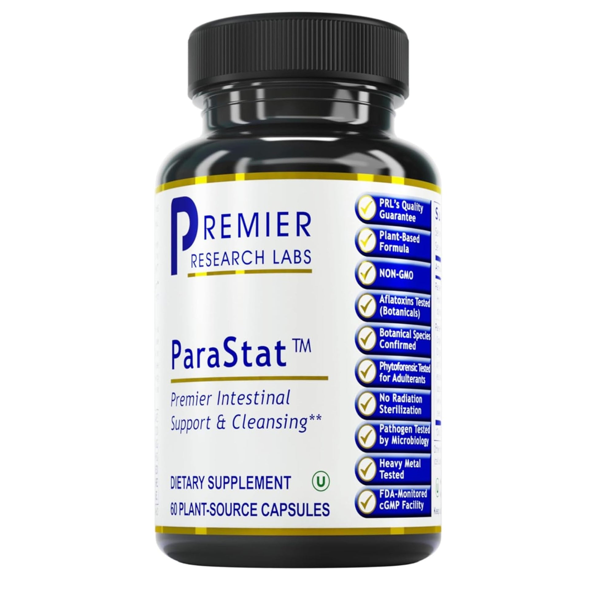 Premier Research Labs ParaStat - Intestinal Cleanse, Natural Gut Cleanse for Women & Men, Support for Colon Detox, Bloating, Digestion & Constipation - 90 Capsules (30 Day Supply) Premier Research Labs Au supplements