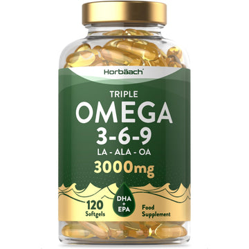 Omega 3 6 9 Capsules High Strength | 3000mg | 120 Softgels | Triple Omega 369 Horbäach Au supplements
