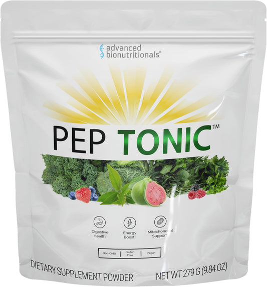 Advanced Bionutritionals Pep Tonic Powdered Superfood Formula 50 Fruits, Vegetables, Herbs, and Superfoods - Vegan, Vegetarian - 9.84 OZ - 279 g Advanced BionutritionalsUS supplements