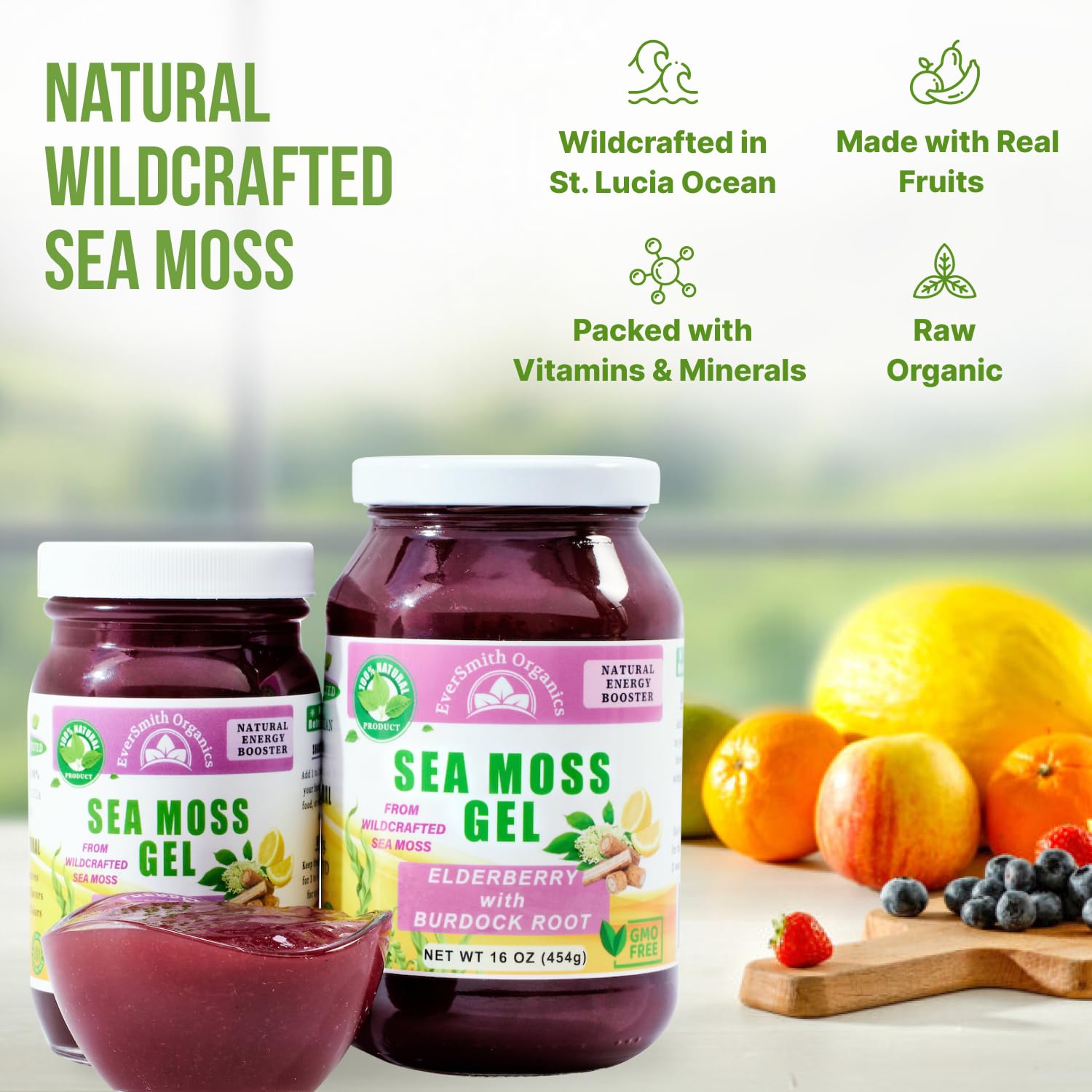 EverSmith Organics - Wildcrafted Irish Sea Moss Gel | Made in USA | Rich in Vitamins EverSmith Organics Au supplements