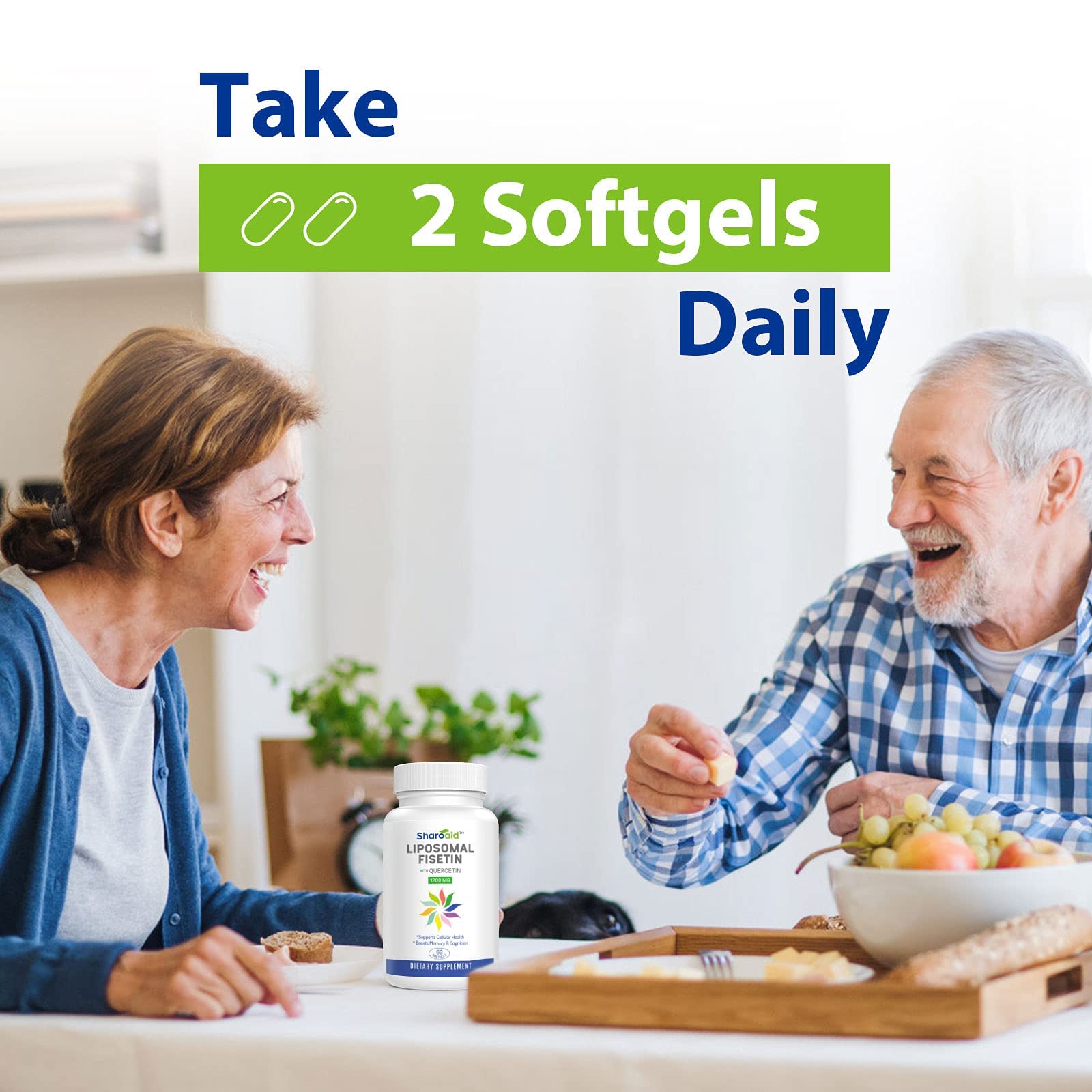 Sharoaid Liposomal Fisetin with Quercetin Supplements 1200 mg per Serving Sharoaid Au supplements