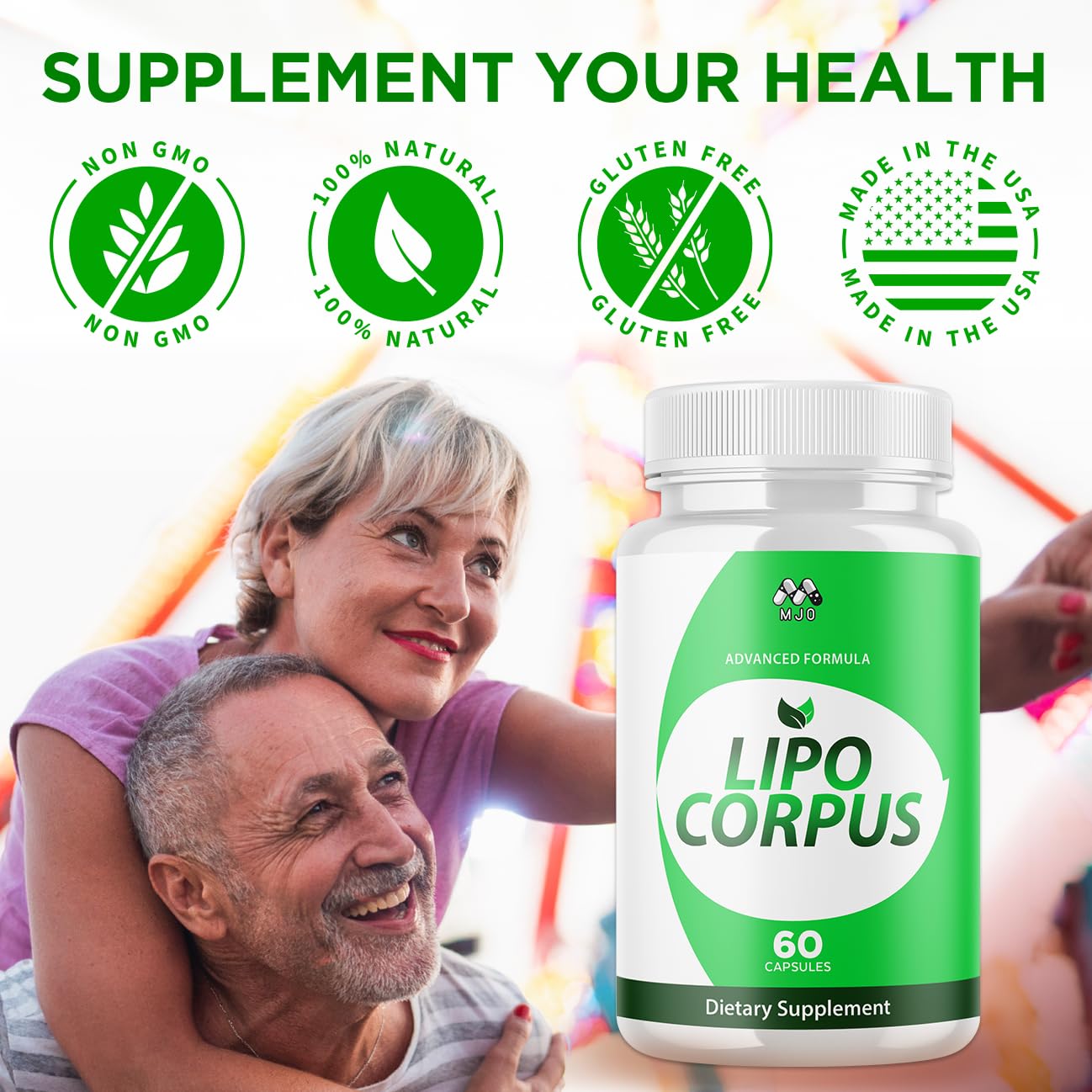 Lipo Corpus Capsules, Official LipoCorpus Supplement Pills Will All Natural Ingredients, Advanced Formula Lipo Corpus Active Lifestyle Supporting Health and Wellness for Women and Men (60 Capsules) MJO Au supplements