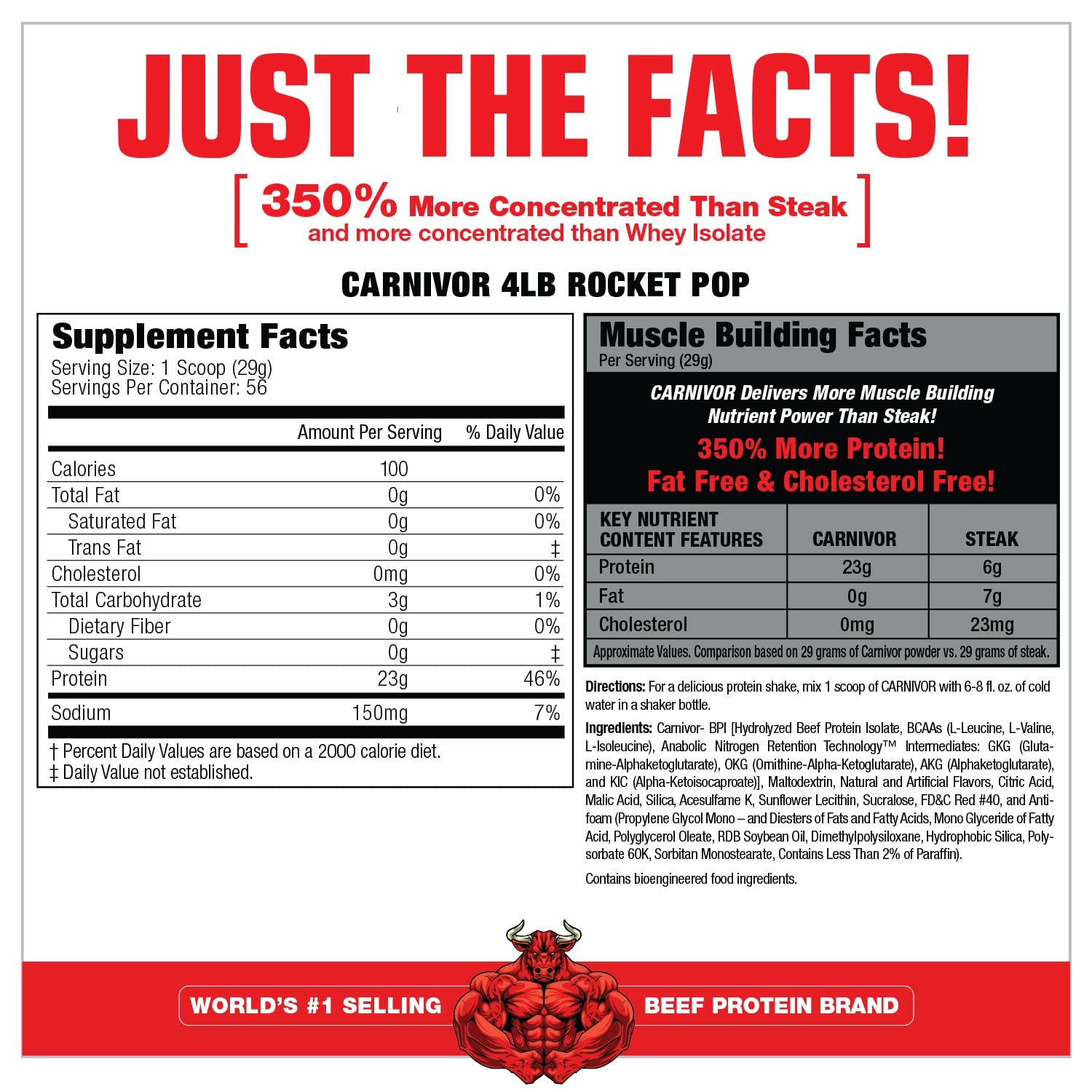 MuscleMeds CARNIVOR Beef Protein Isolate Powder, Muscle Building, Recovery, Lactose MuscleMeds Au supplements