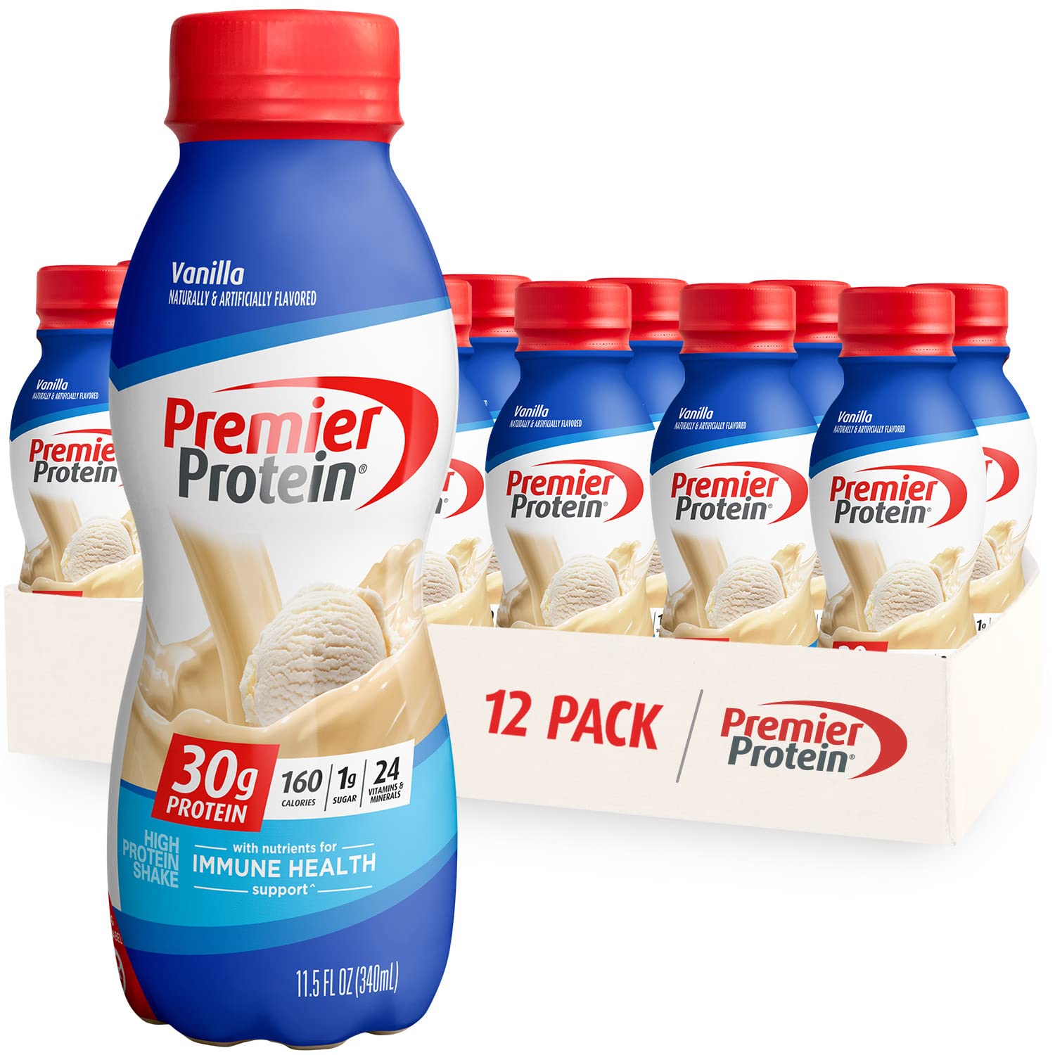 Premier Protein Shake Bottle, Vanilla, Liquid, Powder, keto, 30g Protein, 1g Sugar Premier Protein Au supplements
