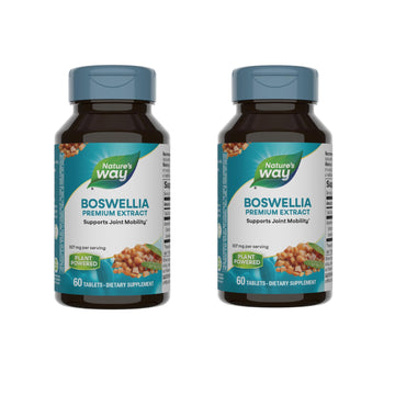 Nature's Way Boswellia Premium Extract, Supports Joint Mobility*, 307 mg Boswellia serrata Extract per Serving, Frankincense Supplement, Gluten Free & Vegan - 60 Tablets (Packaging May Vary) - 2 Pack Nature's Way Au supplements